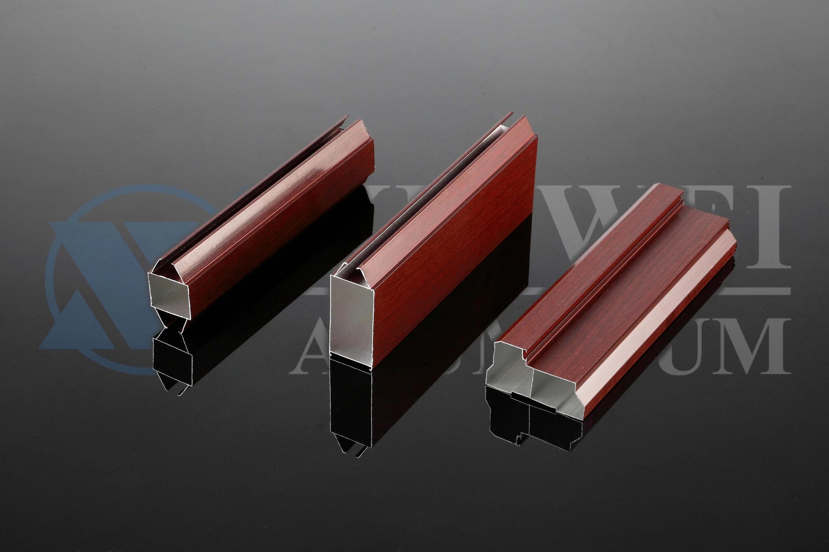 Wholesale/Supplier Wood Finished Furniture Aluminum Profile for Door Frame