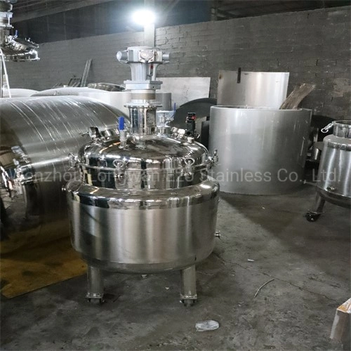 Ezo Stainless Steel Sanitary Grade Vertical Pressure Sterile Vacuum Milk Electric Heating Emulsification Tank