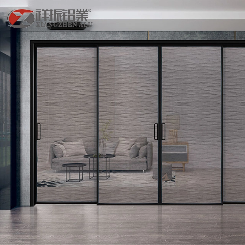 Factory Wholesale/Supplier Price Exterior Slim Frame Door Aluminum Frosted Glass Film Glass Good Design Bathroom Slide Doors