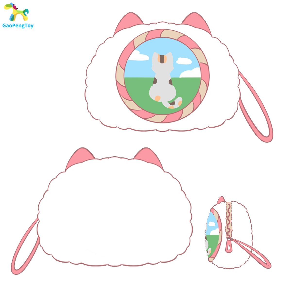 Wholesale Coin Purses Custom Cartoon Design Kids Soft Plush Mini Coin Purses