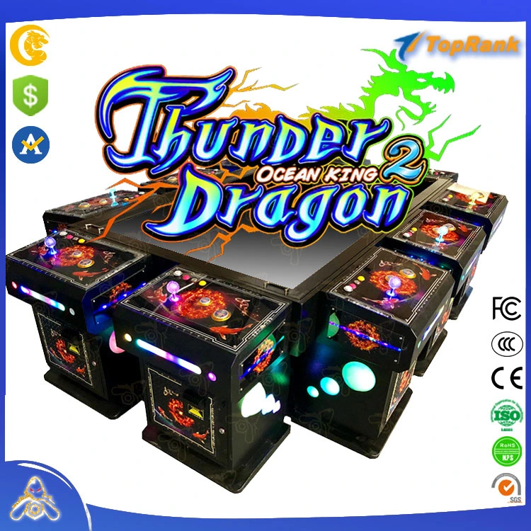 USA Hot Vente en ligne 100 de pouce de 10 Player Arcade Tableau de prise de vue de l'océan du Cabinet de la machine d'amusement King attraper du poisson gibier 2 Thunder Dragon