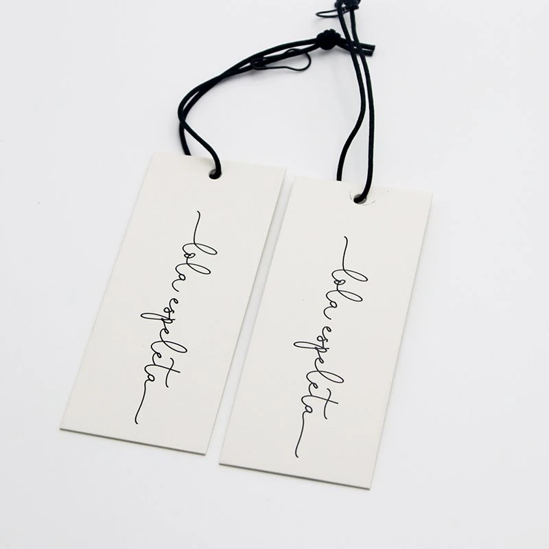 Custom Eco-Friendly Special Cardboard Swing Tags Luxury Garment Logo Price Tag Brand Name Recycled Paper Hang Tags for Clothing