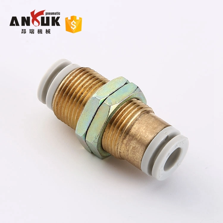 SMC Type Series Pneumatic Fitting Bulkhead Union Brass Pushi in Connector Pmm Air Hose Fitting