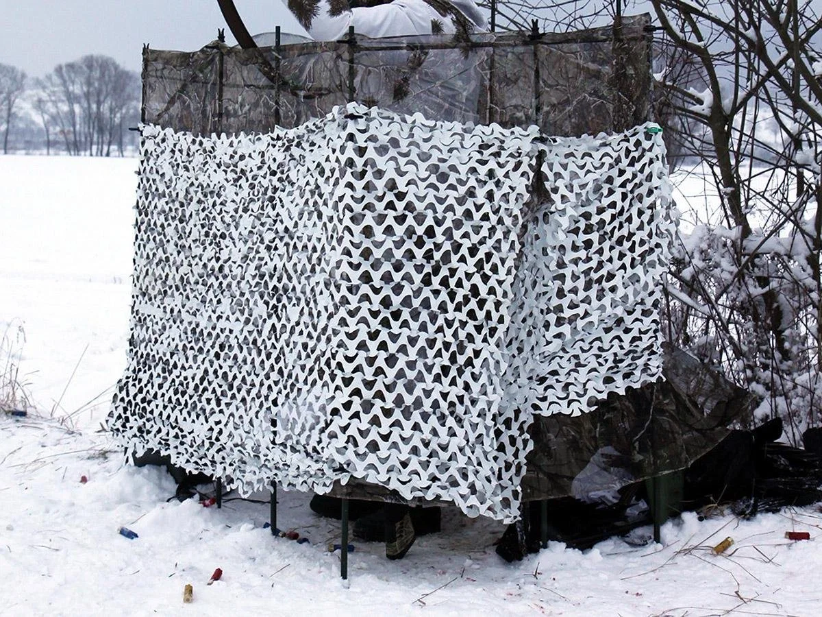 Waterproof Snow White Military Style Civilian Use with Support Pole System Camouflage Net