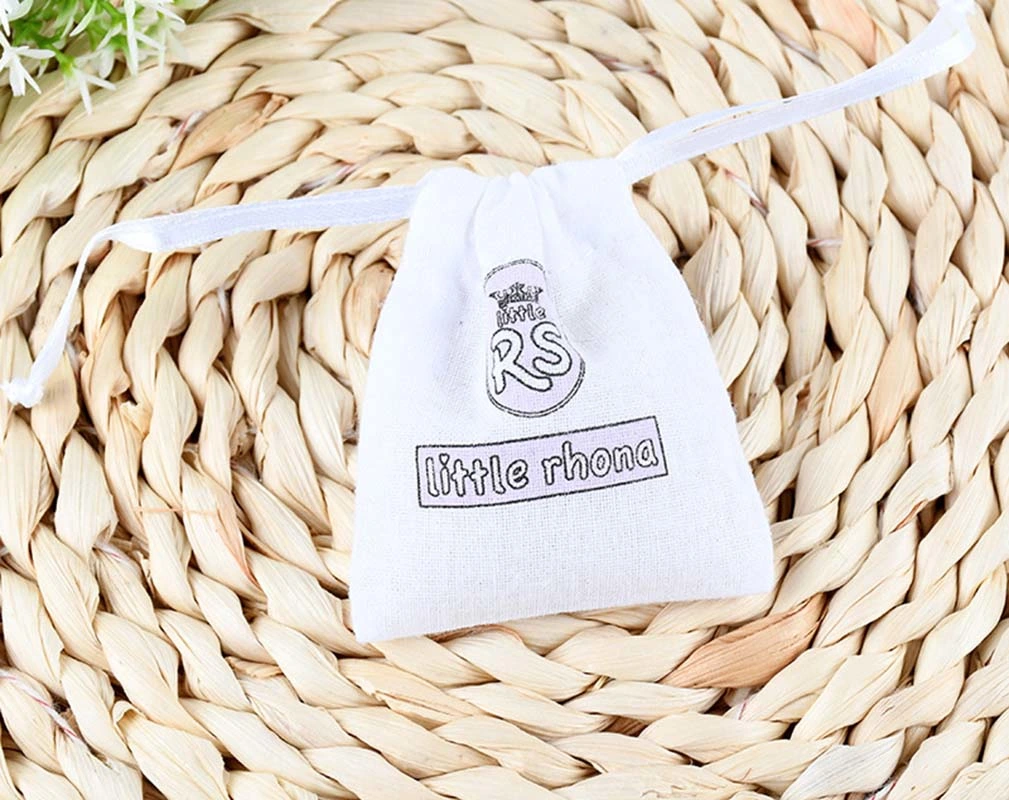 Spot Cotton Bag White Mini Small Drawstring Drawstring Pocket Jewelry Linen Storage Bag