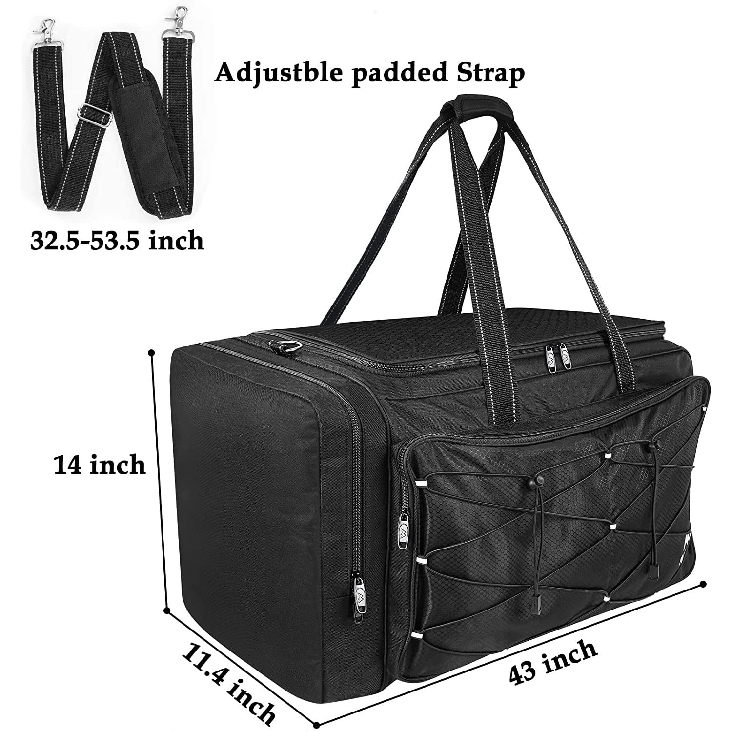 Extra Large Baseball Duffle Bag Catchers Gear for Equipment with Shoe Compartment Bl23797
