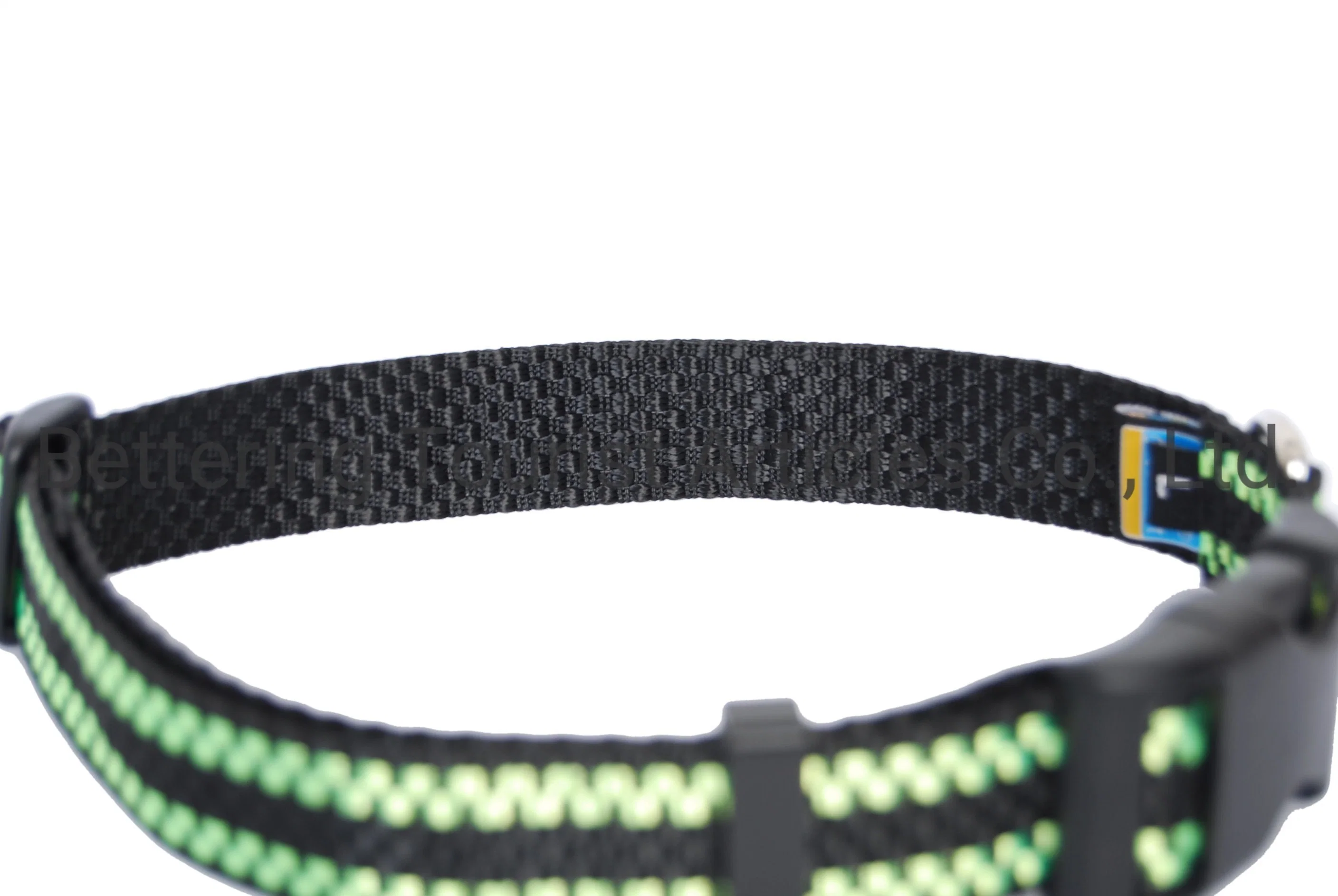 2023 Green Black Mesh Linning Nylon/Polyester Dog Collar