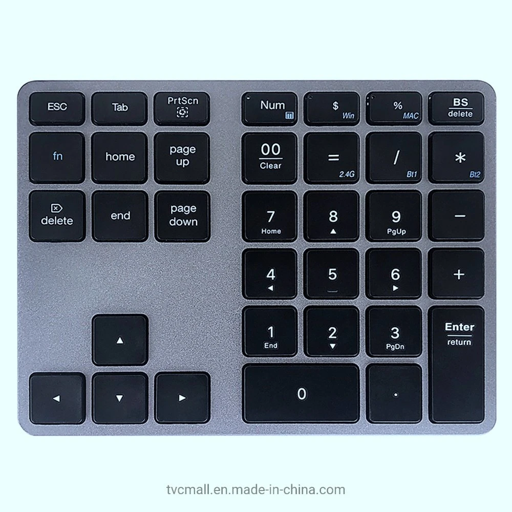 Mc-308dm Bluetooth/2.4G Wireless Mini Numeric Keyboard 35 Keys Computer Laptop Keypad - Black