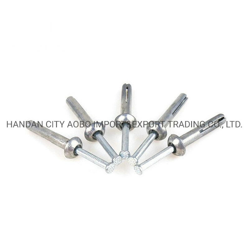 Galvanized Zinc Alloy Mushroom Head Nail Hammer Drive Pin Anchor