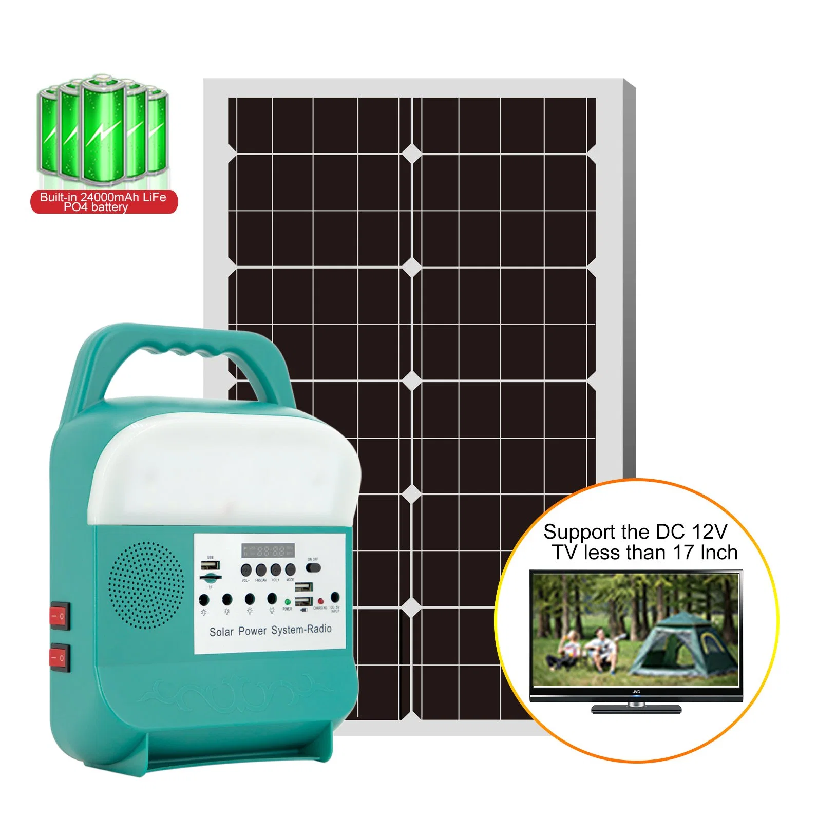 Mini Portable Solar Power Energy Panel Home Lighting System for Home with LED Light for Cell Phone Charging