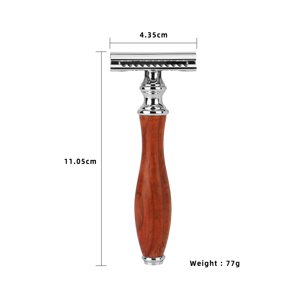 Eco Friendly Double Edge Men's Razor Wooden Handle Safety Razor Shaving