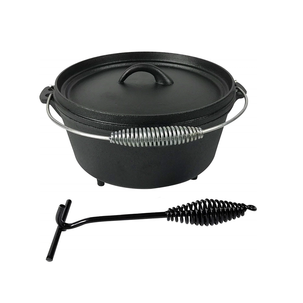 Hot Sale 3-Leg Pre-Seasoned Cast Iron Camping Dutch Oven