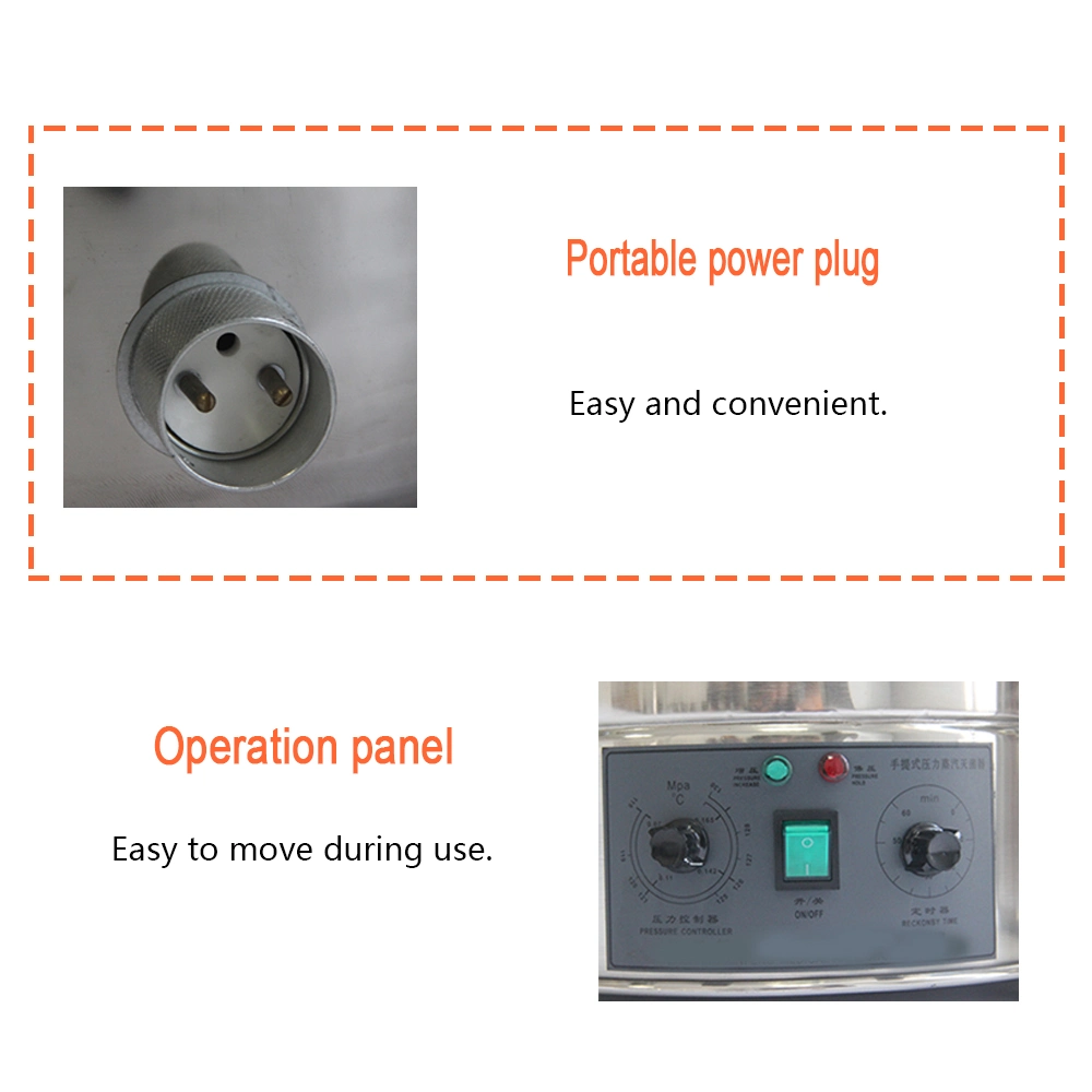 Esterilizador a presión automático/Autoclave de presión inoxidable de tipo portátil