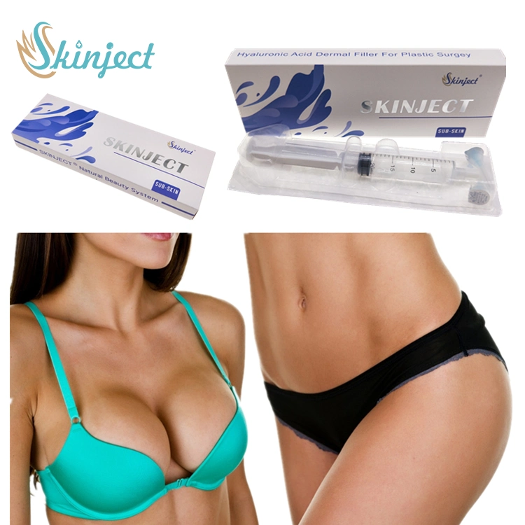 Inyección de Skinject 10ml Sub-Skin Dermal Filler ácido Hialurónico para la mama Y relleno de la piel de la cadera