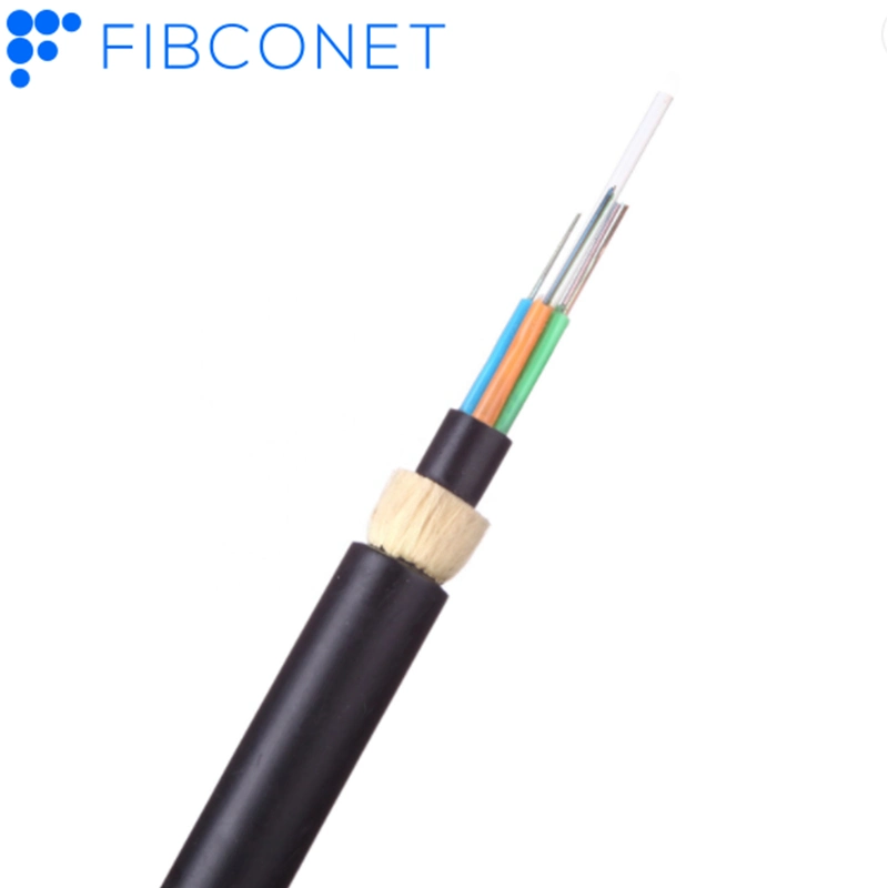 En el exterior de doble núcleo de fibra óptica monomodo cable ADSS