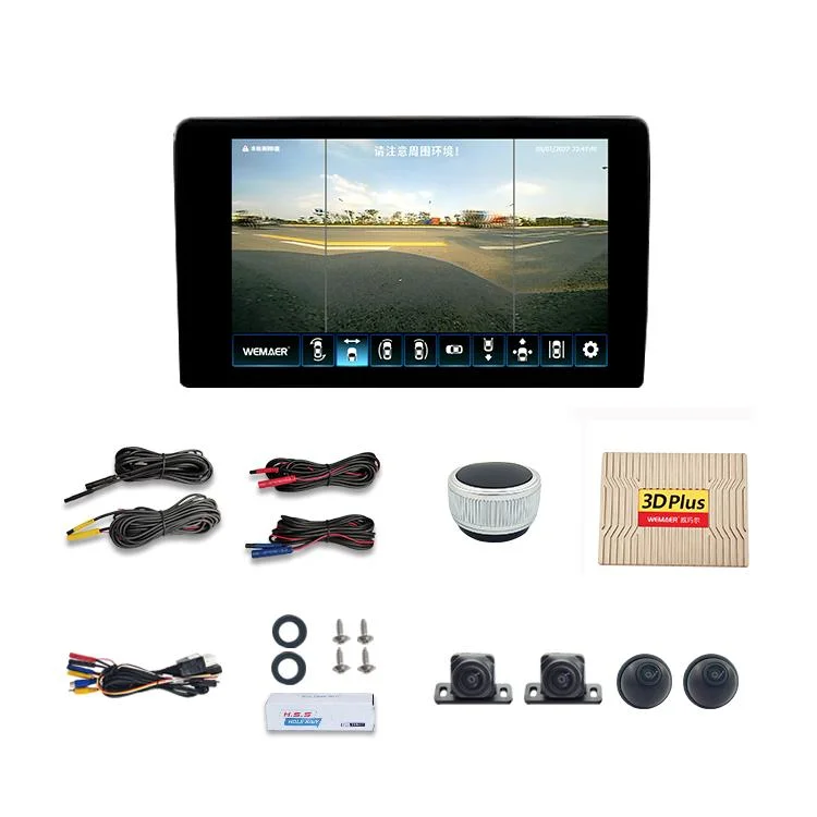 Wemaer OEM T7 Auto Electronics voiture 3D caméra Vision de nuit Autour du système de caméra de sécurité Bird View 4 voies DVR AVM Caméra de voiture à 360 degrés