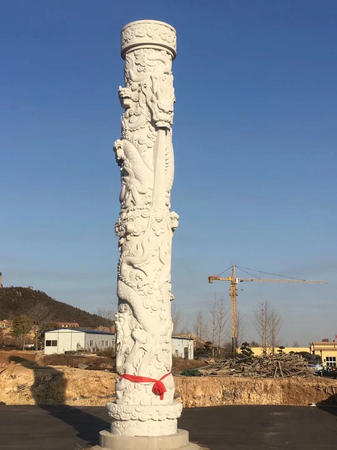 El tamaño de la vida decorativa al aire libre o tallado en piedra tallada en granito escultura