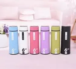 450ml Gift Glass Water Cup with Plastic Cover Fashion Colorful Beverageg Glass Bottle