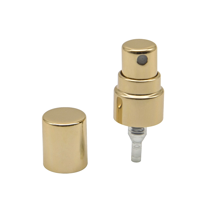 Gold Aluminum Screw Mist Sprayer Head for Cosmetic Packaging