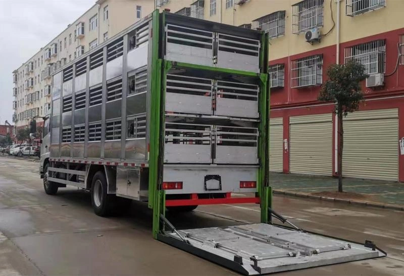 2 Andares de alta qualidade de gado suíno Poulty Alumínio camião de transporte