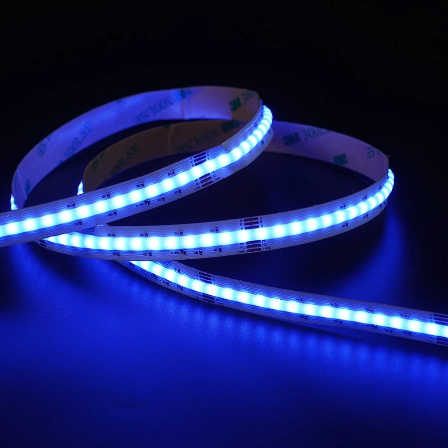 Manufacturer Supplier 840Leds/m PCB Width 12MM RGBCW Connector Ra90 Cob Led Strip Light