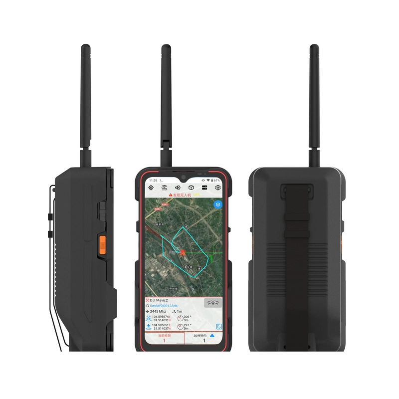 Handheld Drone Detection System 1.5 Km Effective Range Detect 2.4G 5.8g Anti-Drone with Direction Finding, Trajectory Tracking