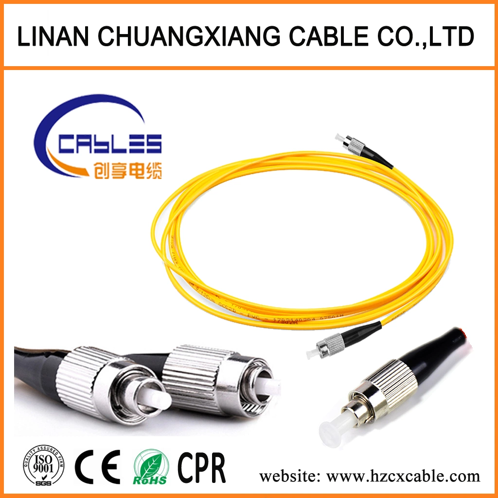 Single Mode FTTH Flat Fiber Optic Drop Wire Cable Patch Cord