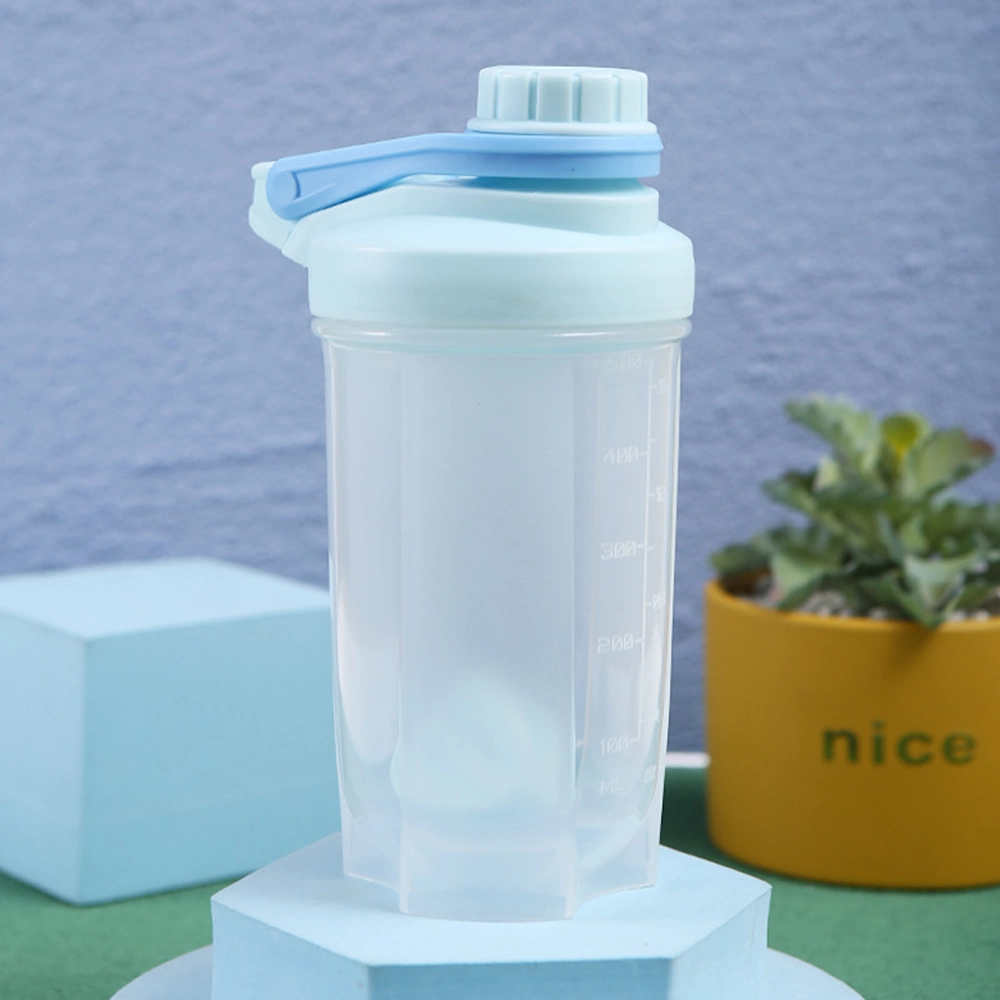 BPA Free Sports garrafa de água plástica ginásio Fitness Protein Food Frasco para agitadores de nivelação com caixa de armazenamento para bolas de mistura