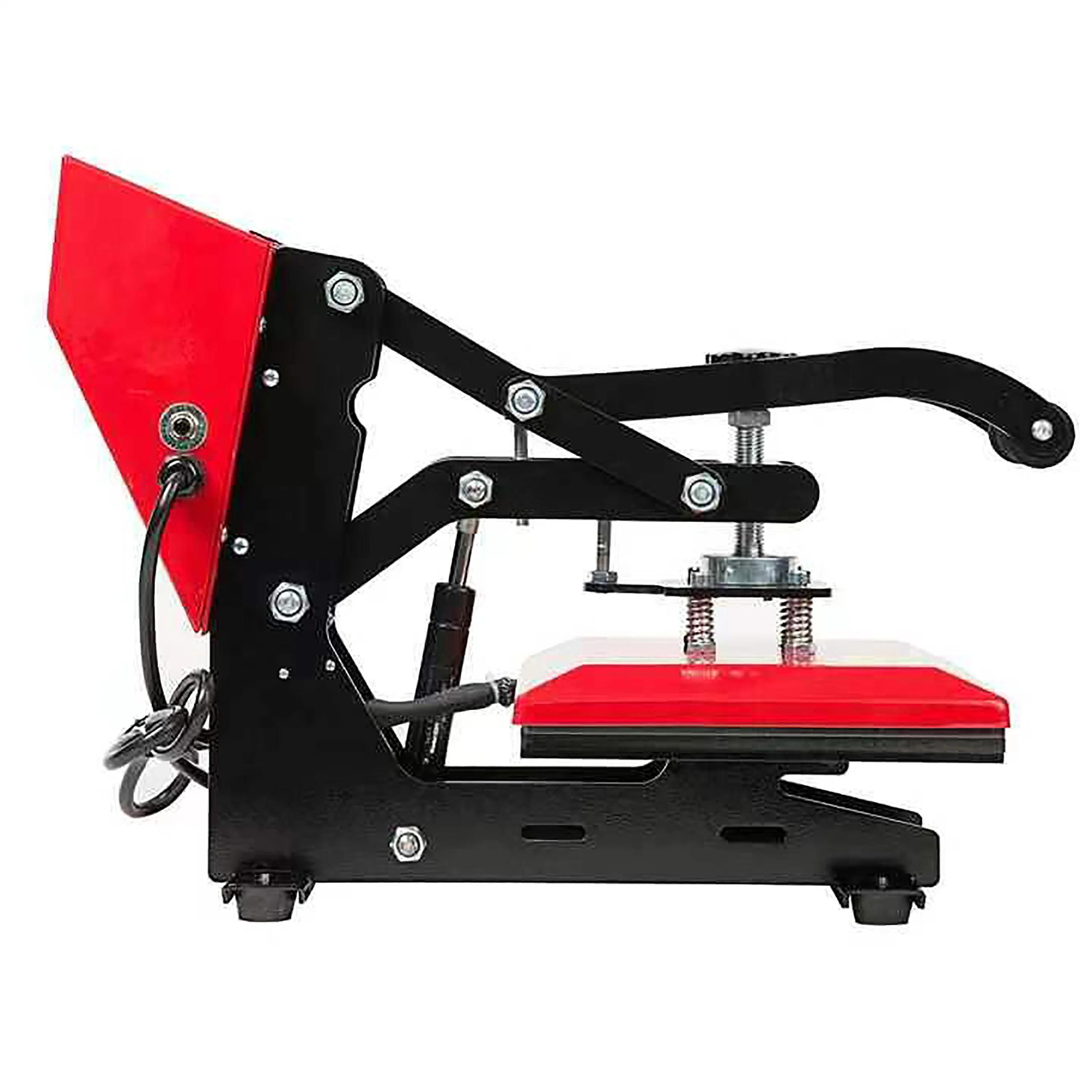 15*15cm 6"*6" Inch Wholesale Cheap Price Small Size Label T-Shirt Manual Operate Stable Running Red Heat Press Transfer Printing Machine