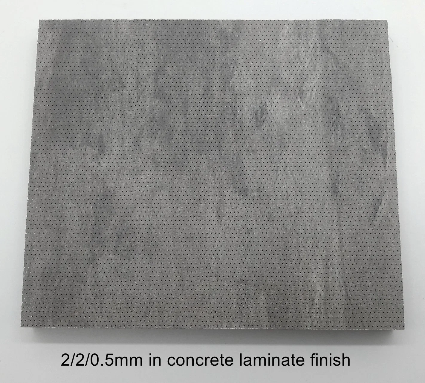 Finition en stratifié béton de panneau acoustique micro-perforé de 2/2/0,5 mm pour l'absorption sonore intérieure.