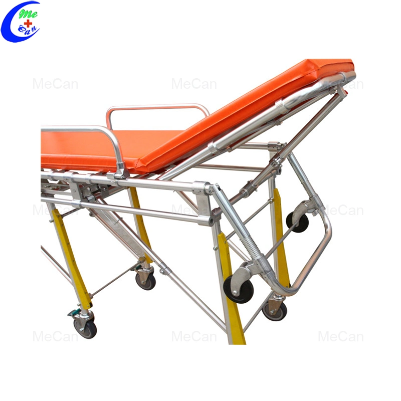 Mobiliario de hospital paciente camilla de emergencia, aluminio carga camilla ambulancia