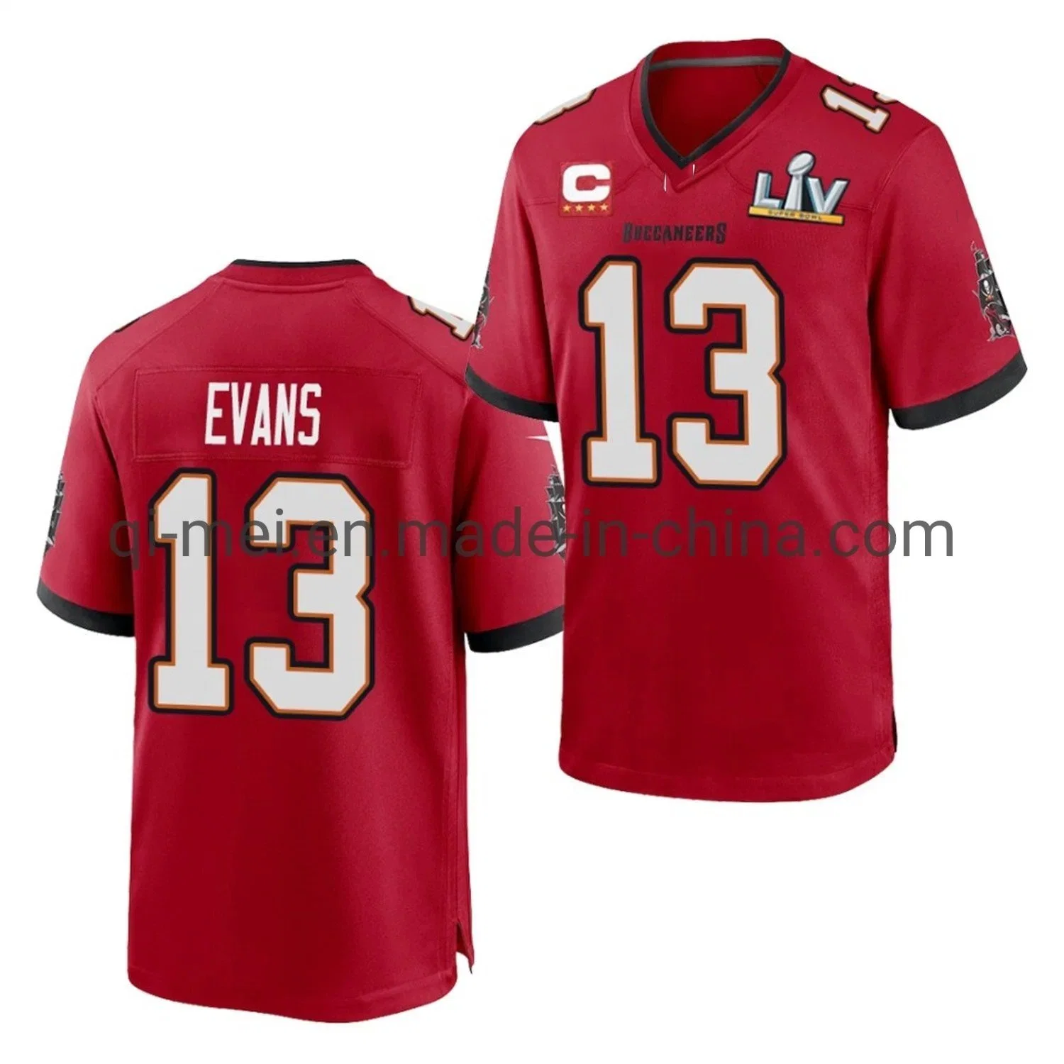 2021 Super Bowl LV Champions Mike Evans Buccaneers se remportant Maillots de football alternatifs