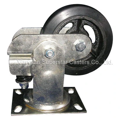 5 Inch Fix Caster Wheels, Manufacturer Industrial Shock Absorbing Rubber Casters, Excellent Quality