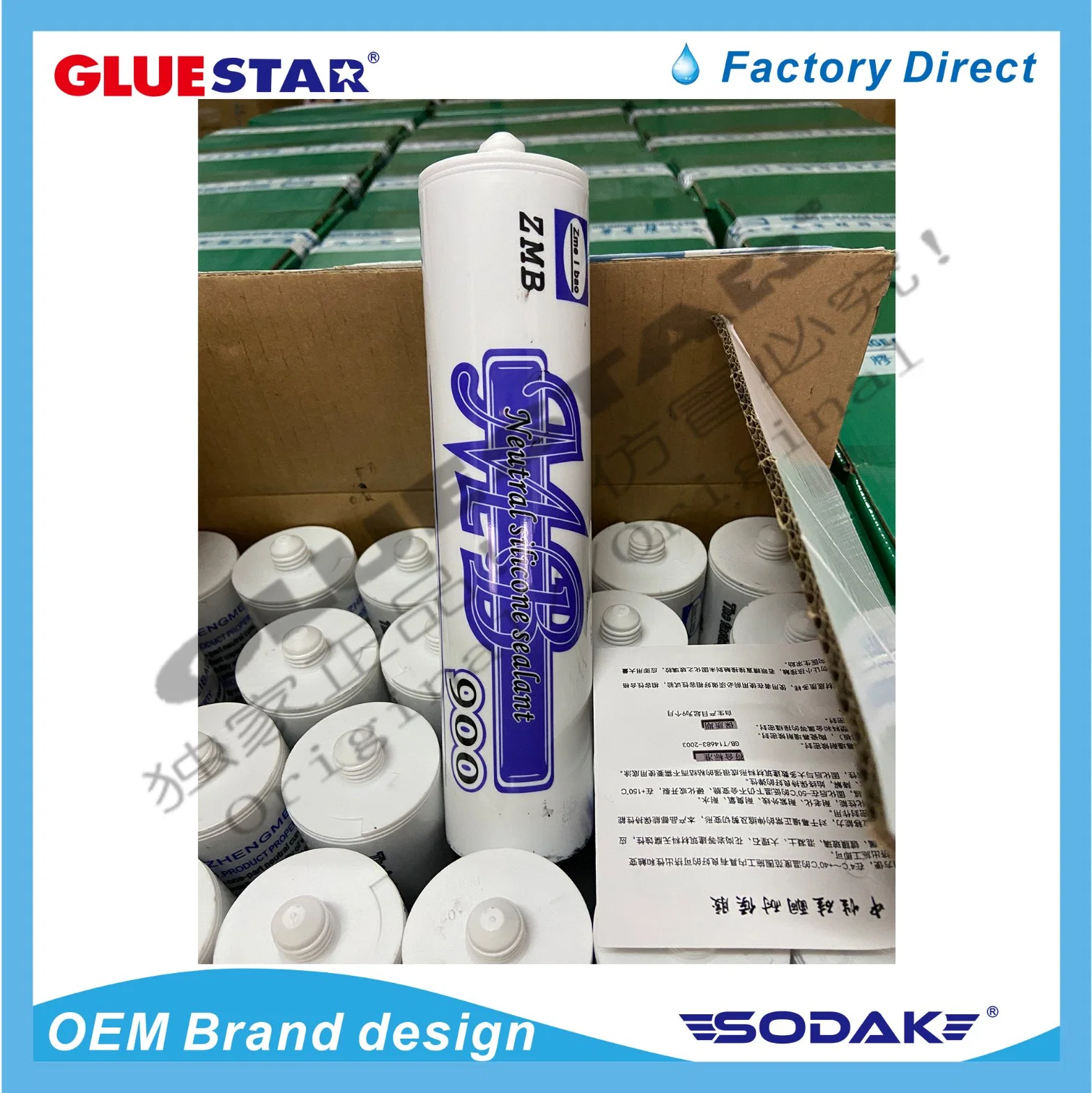 Zmb Wholesale Construction Glass Seal Glazing Silicone Sealant Weather Resistant