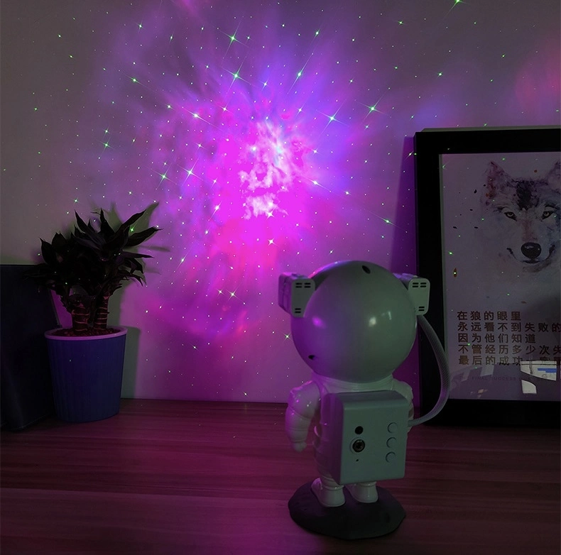 New Galaxy Projector Laser Night Mood Lamp Romance Rotatable Astronaut Projection Decorative Lamp LED Night Light Colorful Remote Nebula Starry Projector