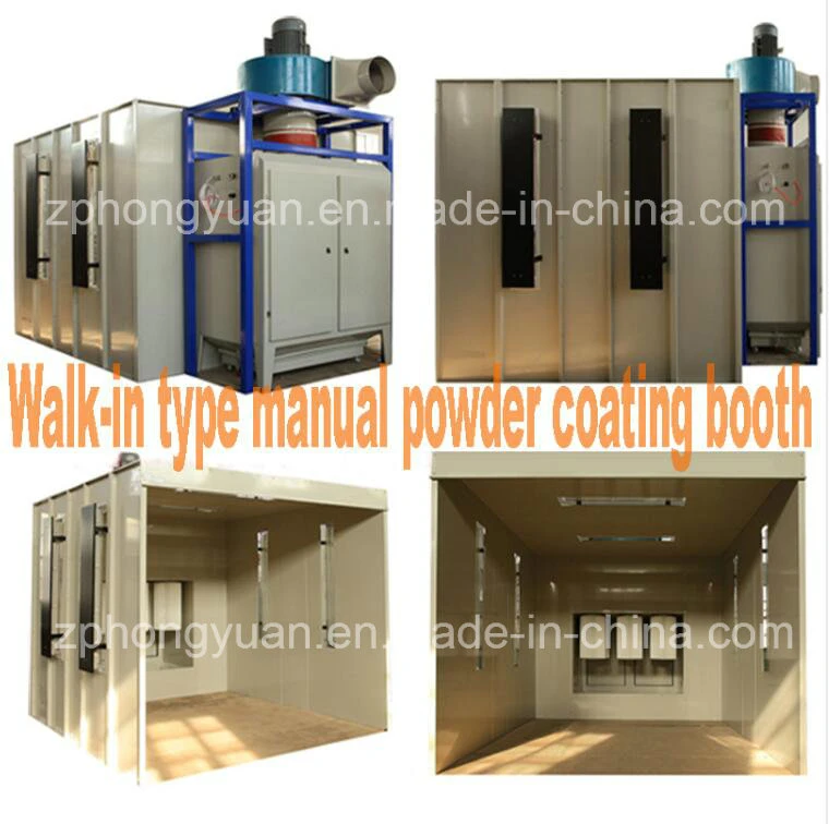 Hongyuan China Manufacturer Open Type Powder Coating Booth with Filter Cartridge