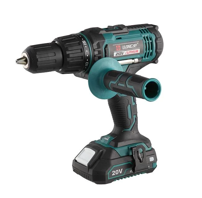Electric Power Tools Combo Kit Liangye 18V Rechargeable Battery Operated Cordless Impact Driver and Hammer Drill