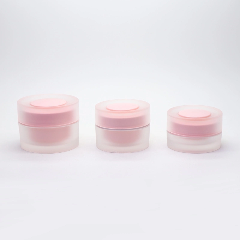 50g Pink Skincare Small Face Cream Custom Empty Lip Balm Scrub Acrylic Cosmetic Plastic Packaging Cream Jar Pot Bottle Box Container