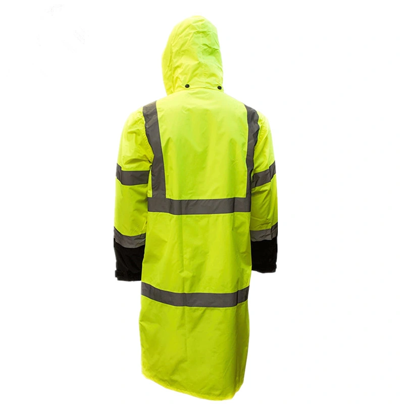 High Visibility Reflective Rain Jacket Workwear Uniform Waterproof Safety Working Clothing