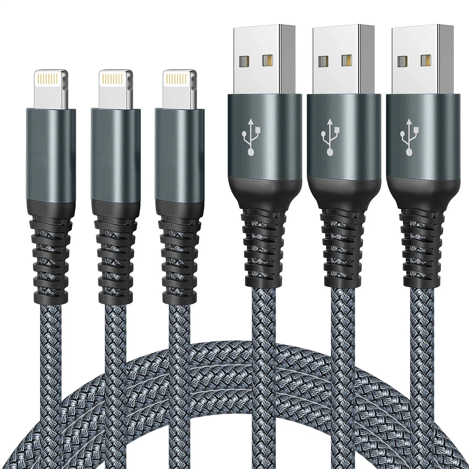 Neues Design Nylon geflochtene USB-Kabel für iPhone 14 13 12 11 Ladekabel für das Mobiltelefon für iPhone 14 13 USB-Datenkabel, Schnellladegerät