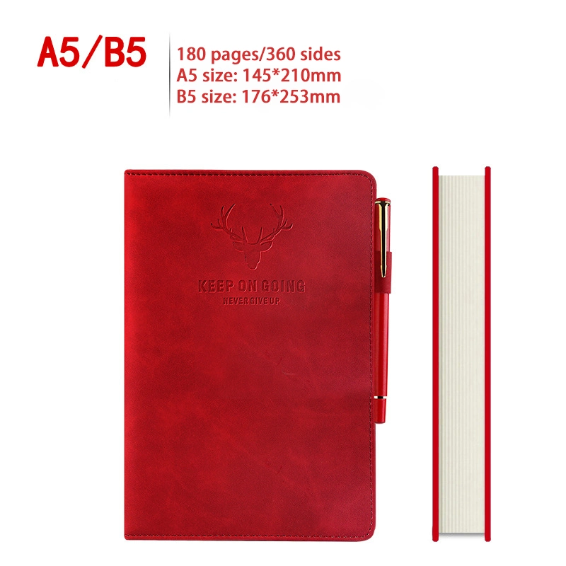 School Promotional A5 Customized PVC Leather Journal Lined Promotion Journal Printing Custom Notebook with Loop