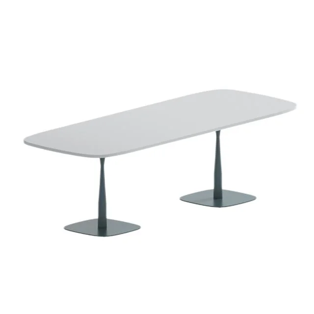 High End Stainless Steel Leg Rectangle Meeting Conference Table