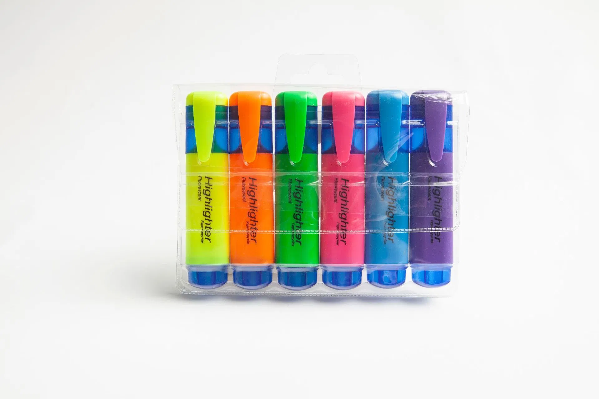 Fluorescentes marcadores de punta de cincel, Dry-Quickly Non-Toxic marcador marcadores marcadores, Depósito, surtido de 6 colores/Pack, materiales escolares