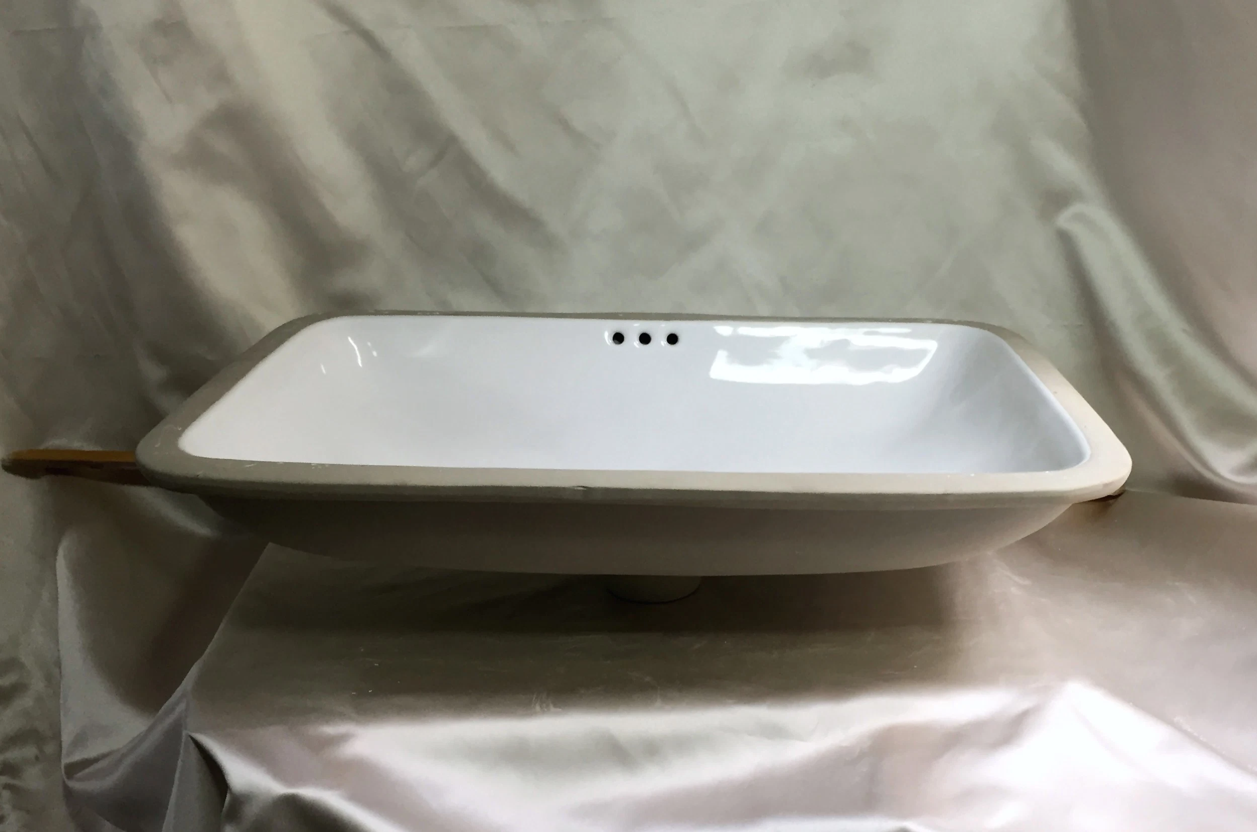 Ceramic Wash Basins Rectangular Porcelain Sink Undermount Bathroom Sink