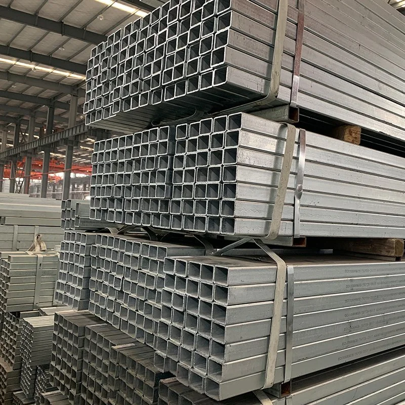 Inmersión en caliente el recubrimiento de zinc 40-120g galvanizado Pre cuadrado/tubo de acero rectangulares