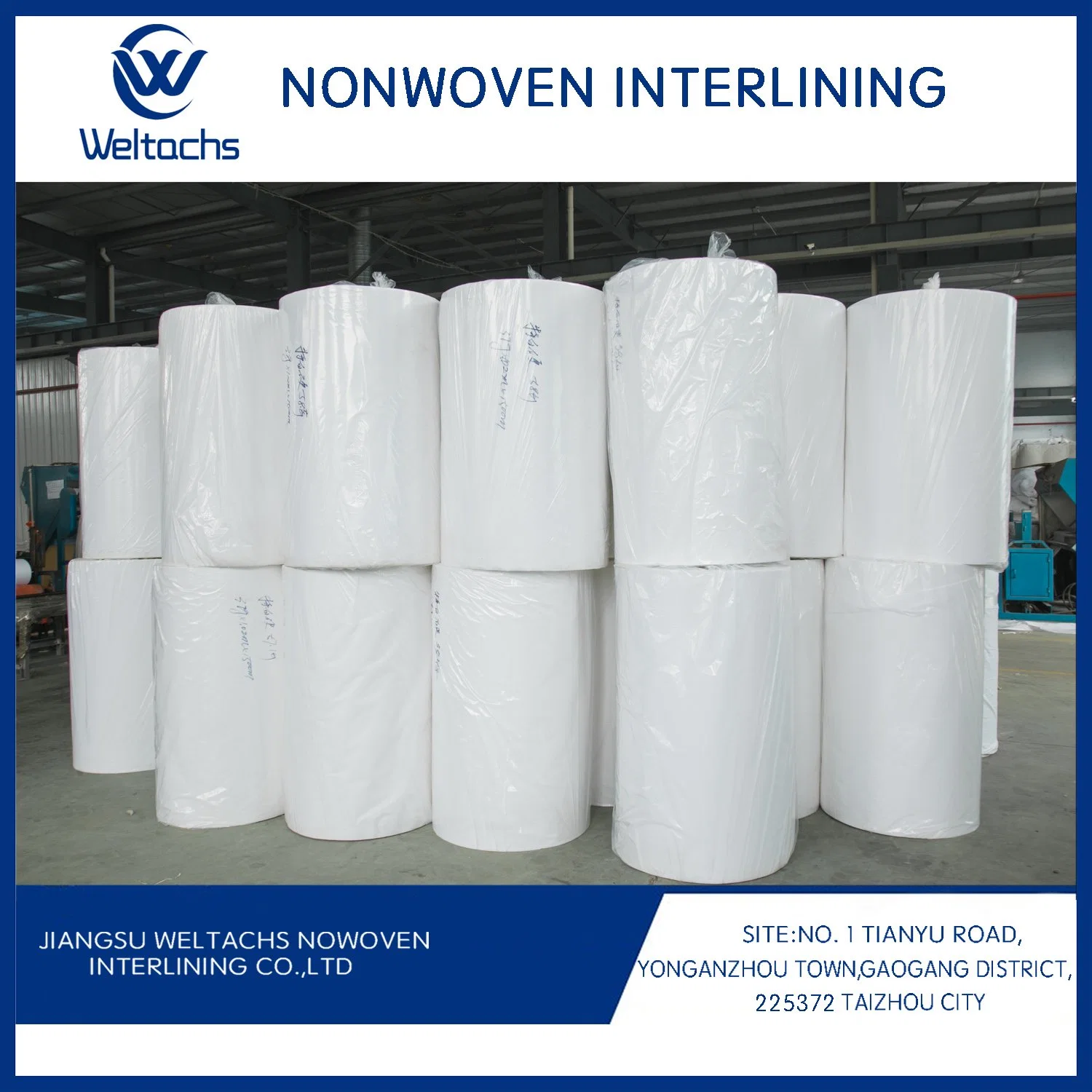 Soft 100% Polyester Double Sided Non Woven Fusible Interlining