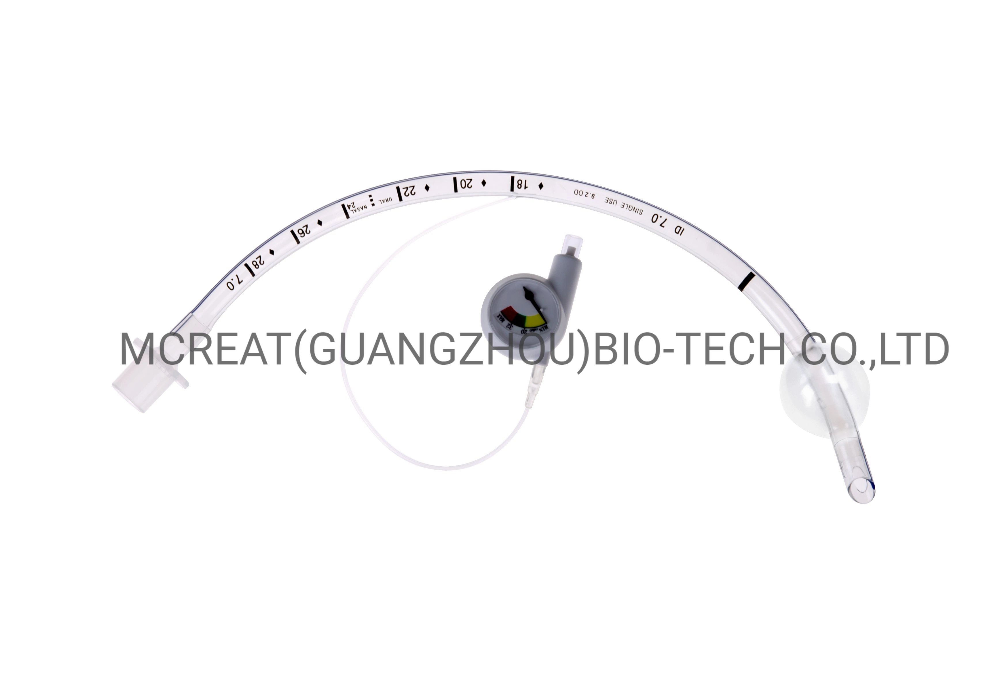 One-Time Use Medical Regular Endotracheal Tube with Pressure Indicator