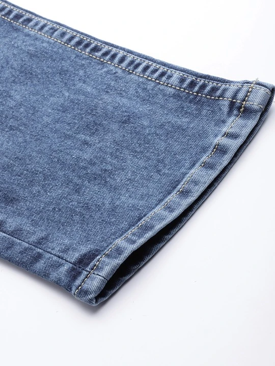 Los hombres Slim Fit de fundido de la luz azul elástico Jeans Jeans Mezclilla de moda para hombres