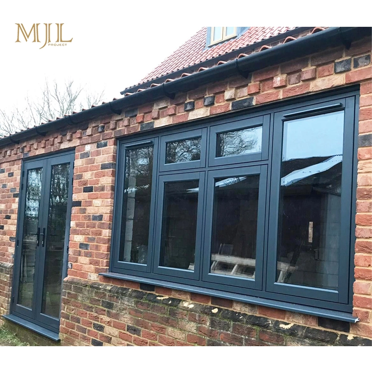 Mjl Triple Glass Windows Store Front Thermally Broken Residential Aluminium Casement Windows