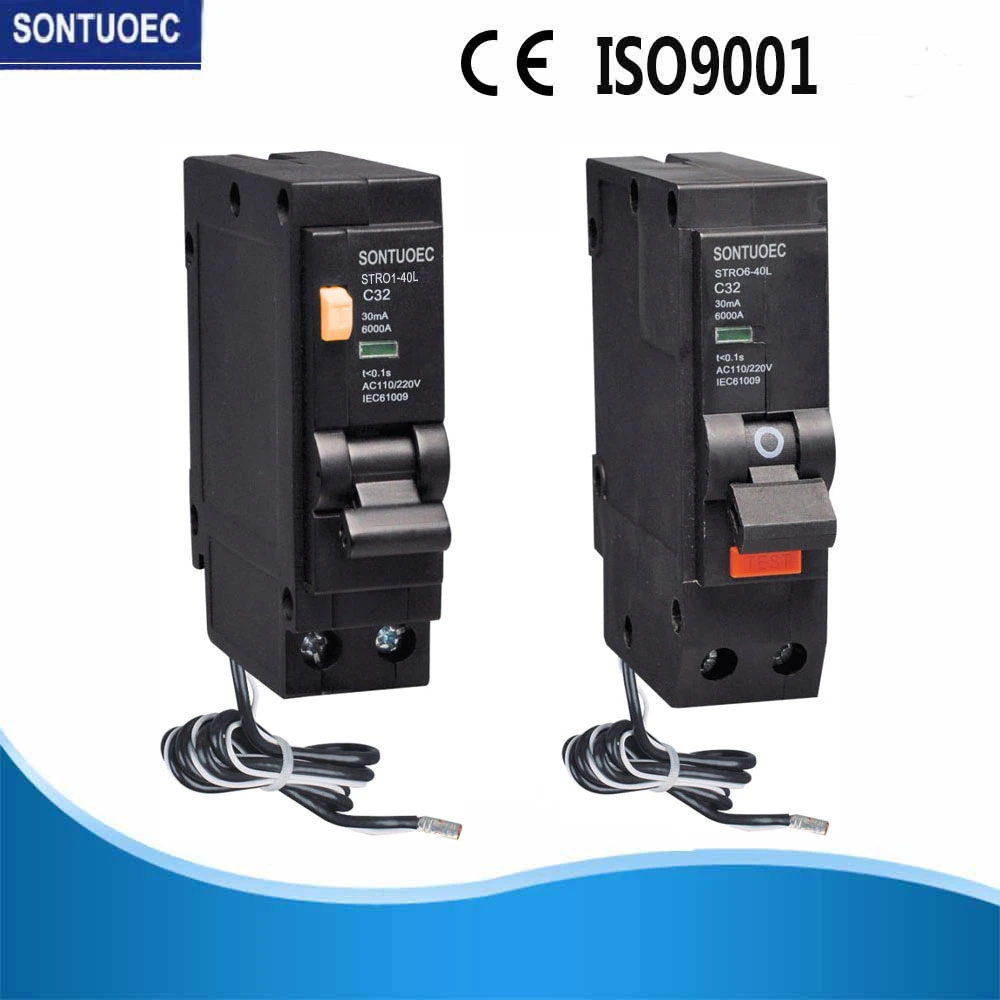 Sontuoec Marque Prise en & Disjoncteur de Type Rail DIN RCBO 1p+N